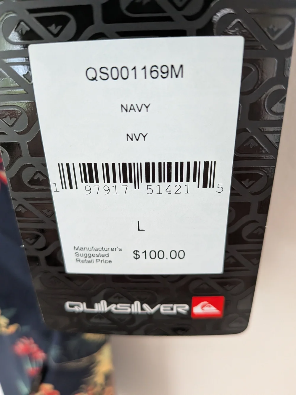 NWT Quiksilver 2-Piece Cabana Set Men’s L Navy Tropical Shirt Shorts